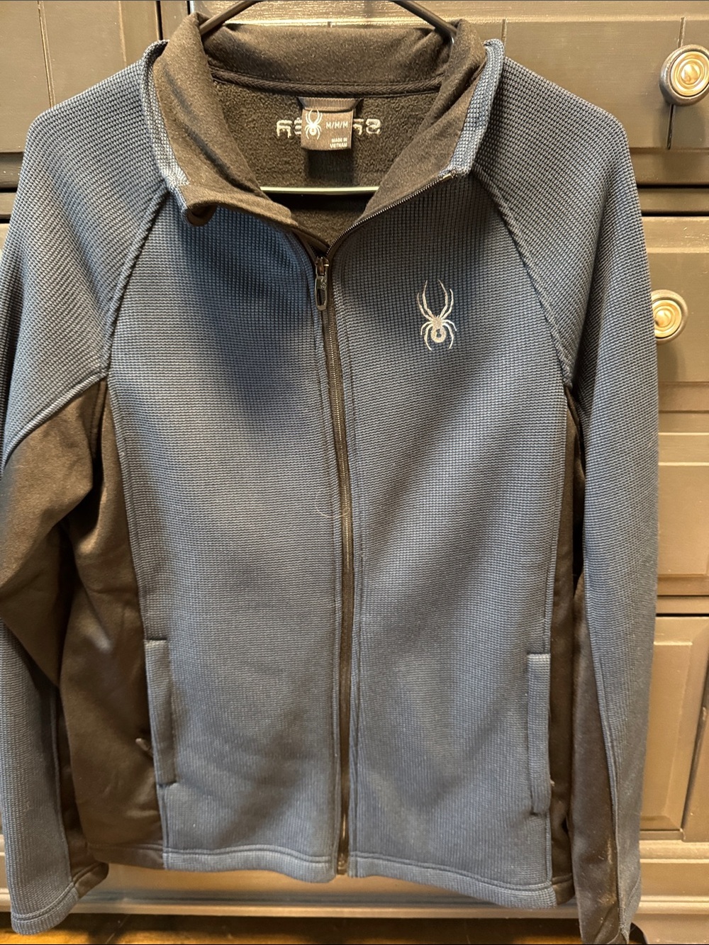 Spyder Men’s Blue and Black Full-Zip Jacket